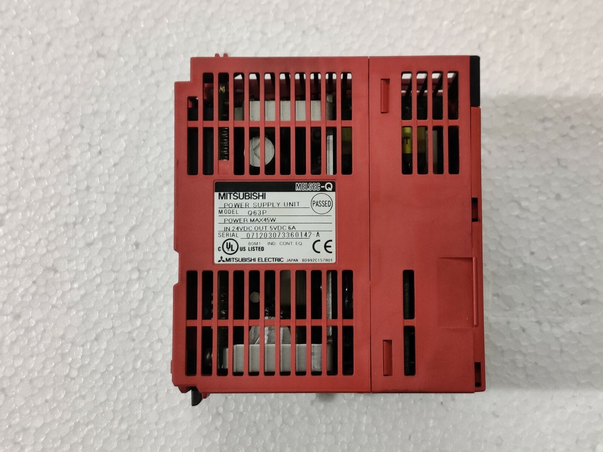Melsec-Q Mitsubishi Q63P Power Supply Unit Power Max45W In24vdc