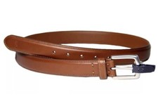 POLO RALPH LAUREN Brown Cow hide Leather Dress Belt Men's Size 34 NWT