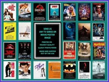 Solicitud de póster de película CUALQUIER película o serie de televisión impresión fotográfica brillante de calidad personalizada