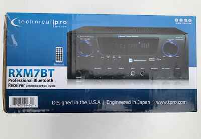 Open Box Technical Pro RXM7BT 2 Channel AM/FM,USB/SD Bluetooth Audio Receiver