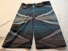 Ocean Pacific, Board Shorts Stretch Boys XL Blues/White 91 Polyester/9 Spandex
