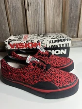 Vintage 1986 NOS RARE Vision Street Wear Skate Red Shoes Size 2 1/2 NIB KIDS