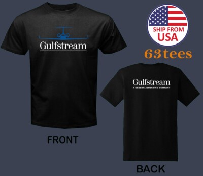 Gulfstream Jet Plane Aircraft Aeroplane Men's Black Size S to 3XL