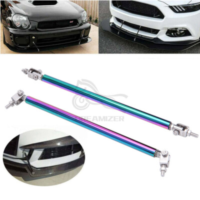 DREAMIZER Adjustable Front Bumper Lip Splitter Strut Rods – Universal Fit (Colorful)