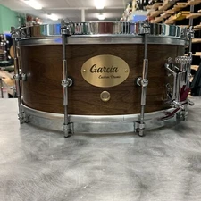 Garcia Drums 5.5x14 Walnut Snare Drum w/ Chrome Over Brass Hoops
