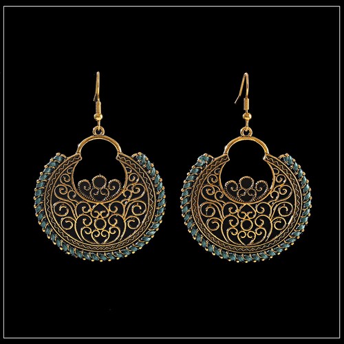 Mujeres Boho Patrón Retro Puño Ahuecado Elegante Gancho Pendientes Joyería Regalo - Imagen 90 de 140