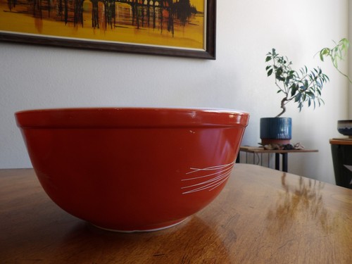 Set of 4 Pyrex Autumn Harvest Wheat Mixing Nesting Bowl 401 402 403 404 Vtg - Picture 7 of 18