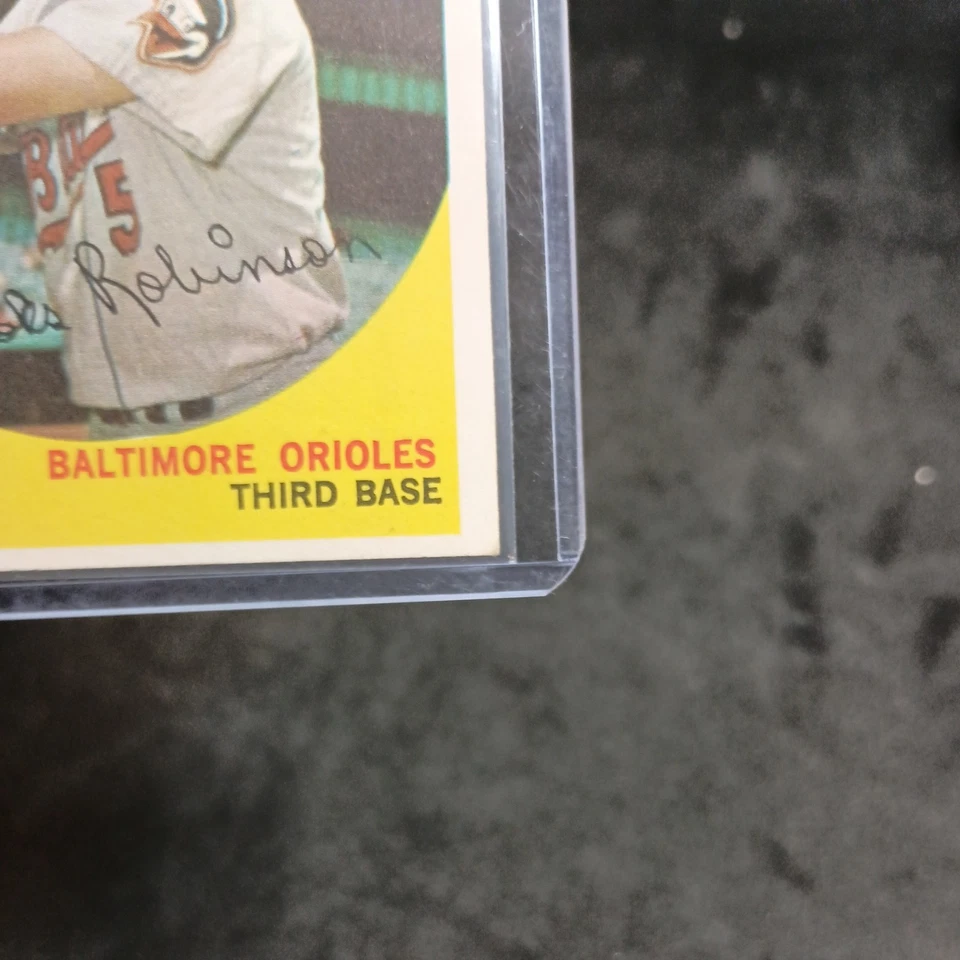 1959 Topps Set-Break #439 Brooks Robinson en muy buena condición-VGEX HOF Foto 3 de 4