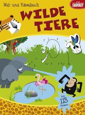 Wilde Tiere: Mal- und Rätselbuch | Buch
