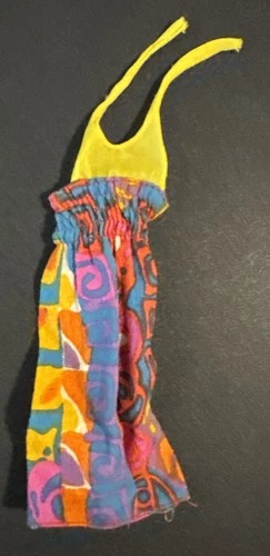 Barbie Skipper 1974 Beachy Bits Sunny Fun Halter Dress Only Vintage #7848 Mod