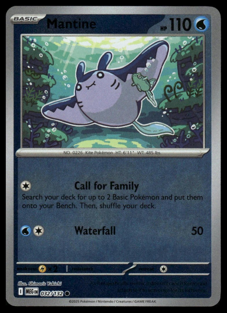 Pokemon Mega Evolution #32/132 Mantine Reverse Holo