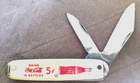 Vintage  Coca Cola in Bottles 5 Cents Advertising 2 Blade Pocket Knife