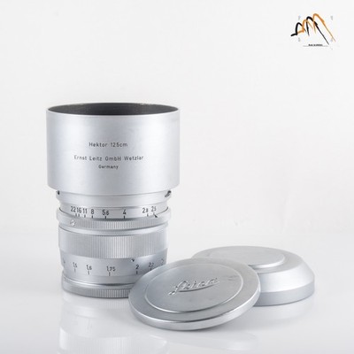 LEITZ Leica Hektor L39 125mm/F2.5 Visoflex lens Silver Lens Yr.1953 LTM #11627