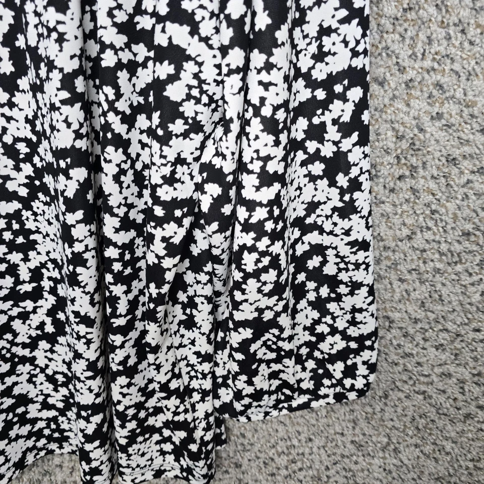 Blusa Talbots Top Mujer Plus 3X Negra Cuello en V Estampado Floral Manga Larga Damas Foto 2 de 4