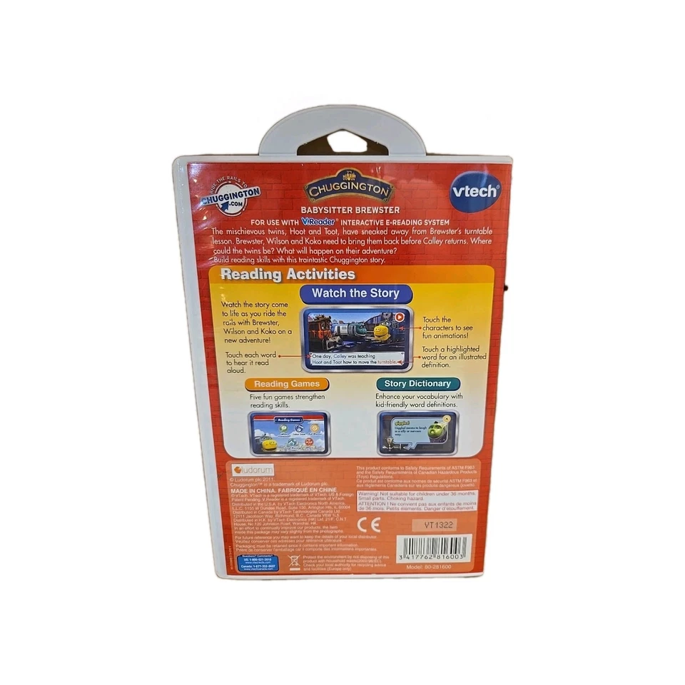 Vtec Chuggington Babysitter Brewster V.Reader Interactive Reading Book System - Image 2 of 2