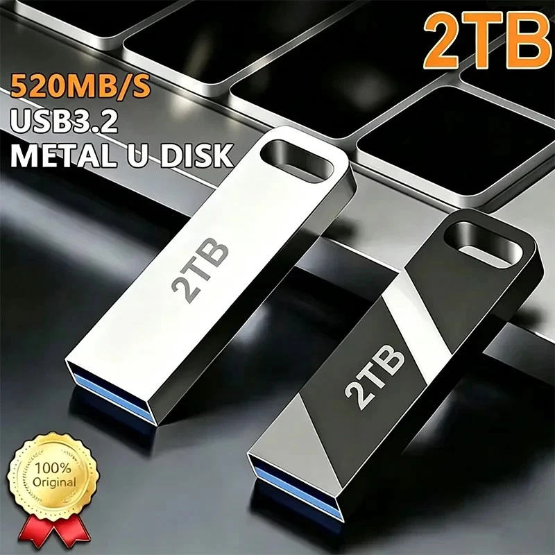 USB 3.0 Flash Drive 2TB Metal Memory Stick High Speed U D