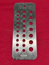 General Tools No. 12 A to Z Letter Drill Gauge - has rust spots - Vintage!
