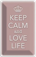 Blechschild 30X20 Cm Keep Calm And Love Life Yoga Deko Geschenk Metall Schild