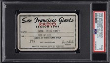 1964 PSA Ticket Pass  SF Giants Duke Snider Last HR#407/Phil Niekro Debut HOF⚾️