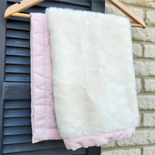Baby Luxuries Blanket Faux Fur Suede Pink White The Children's Place TCP 59284