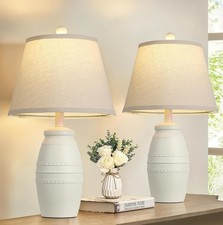 21.5" Lamps Set of 2 Farmhouse Lamps Living Room Modern Table Lamp Bedroom
