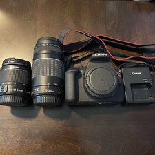 Canon EOS Rebel T5 DSLR Camera, 2 Lenses, Battery  Charger, USB Cable Canon Bag