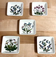 Portmeirion Botanic Garden 3” Square Dipping Sauce Dish Bowl Set of 5