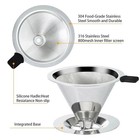 Pour Over Coffee Dripper Slow Drip Paperless Coffee Filter Double Mesh Stainless