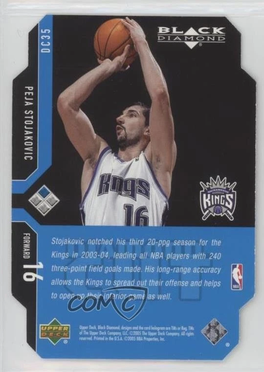 2004-05 Upper Deck Black Diamond Diamond Cut Single Peja Stojakovic #DC35 - Image 2 of 2