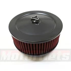 2 Barrel Carburetor Air Cleaner Set 2 BBL 2-5/8" Neck Holley Rochester Black/Red