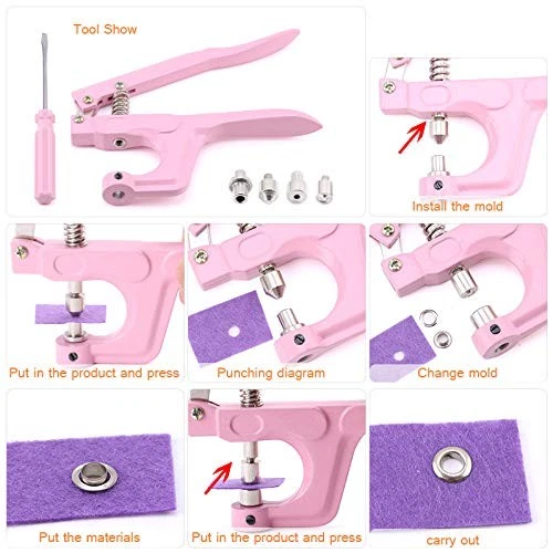 270 Set T5 Snaps Plastic Buttons with Snaps Pliers Set for Clothes Sewing Bib... - Image 4 of 4