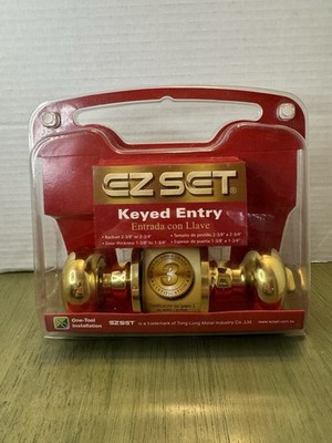EZ Set Keyed Entry Door Lock Kit Brand New Sealed