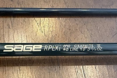 SAGE RPLXi 890 FLY ROD 9' LINE 8 GRAPHITE III TUBE & SOCK