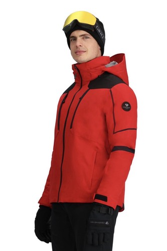 Obermeyer Foundation Jacket Skii Snow Insulated Red/Black Men’s Size S, NWOT