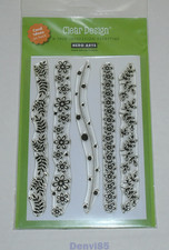 HTF Hero Arts "Flower Border" Clear Stamp Set NEW in Pkg