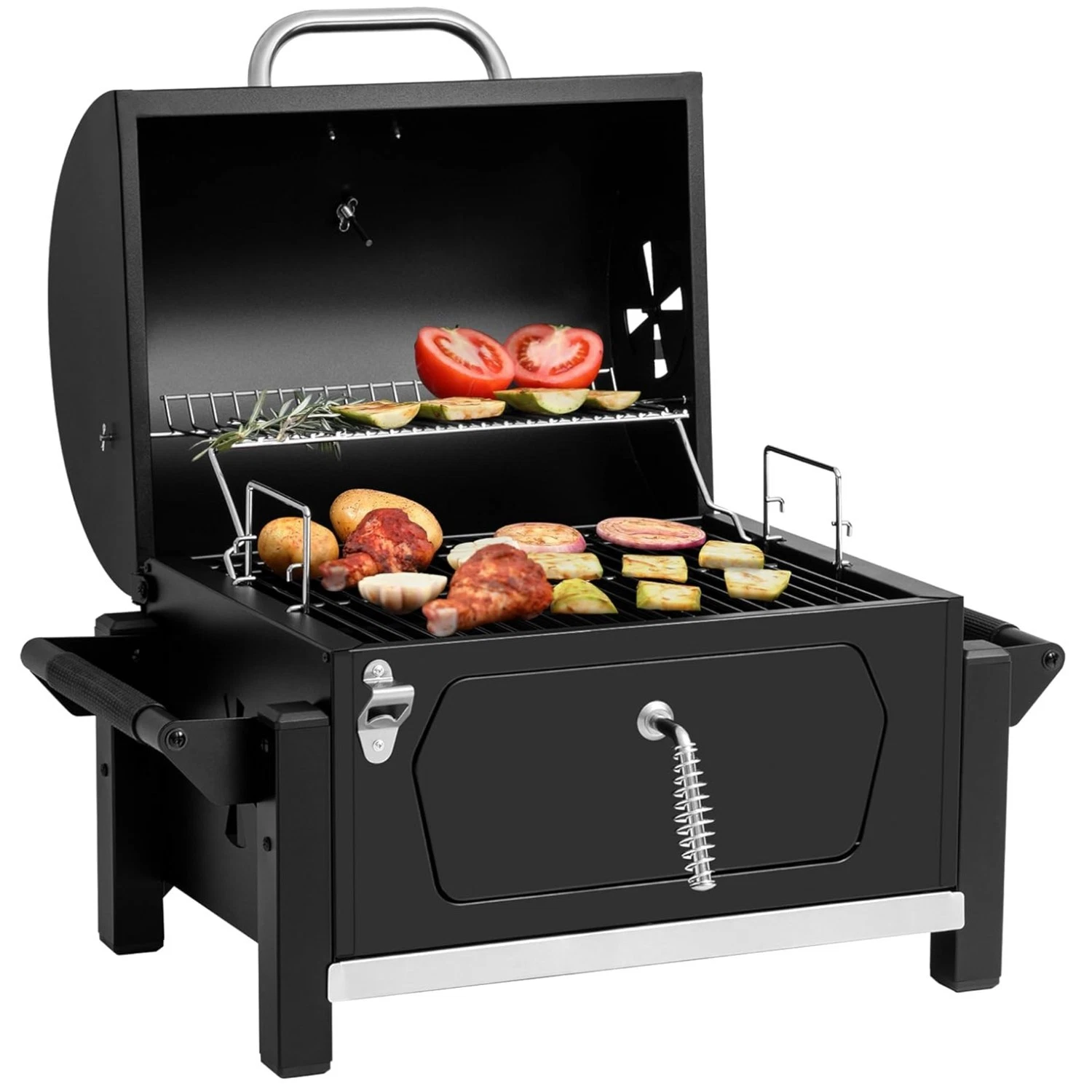 Compact Charcoal Grill with Side Handles - Easy to Transport
Opens in a new window or tab