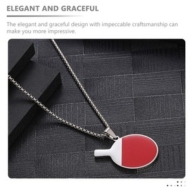  2 Pcs Table Tennis Necklace for Men Pendant Chain Men's Pendants