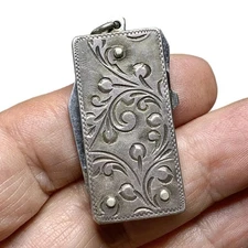 LUX Art Deco Sterling Pocket Knife, Pendant Fob, Multi Tool, Engravable