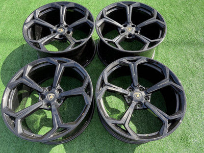 22 INCH URUS LAMBORGHINI WHEELS LAMBO RIMS SET 4 OEM STOCK BLACK 22'' STOCK