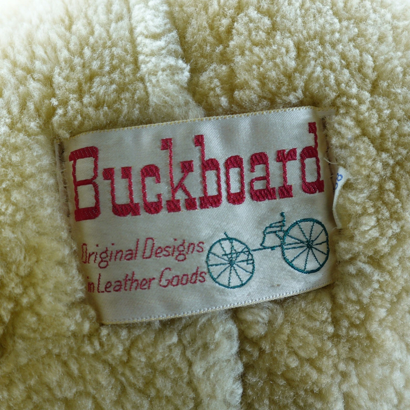 Vintage Buckboard Jacket Mens 38 Tan Shearling Suede Leather Western Coat image 4
