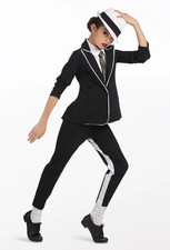 Dance Pre-Owned Costume XXL Child Black Weissman 11130 Tap Jazz Clogging Hip Hop