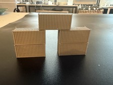 N Scale 20ft Shipping Containers gray