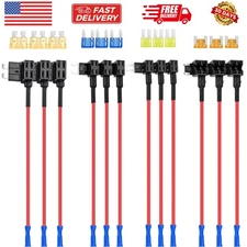 12 Pack 12V Car Add-a-Circuit Fuse Tap Standard Mini Micro2 and Low Profile T...