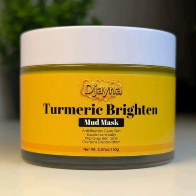 Djayna Turmeric Mud Mask Boosts Luminosity, Improves Skin Tone 5.07oz/150g
