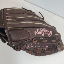 Rawlings FP115 RHT 11.5" Fast Pitch Softball Glove All Leather Shell Brown Pink