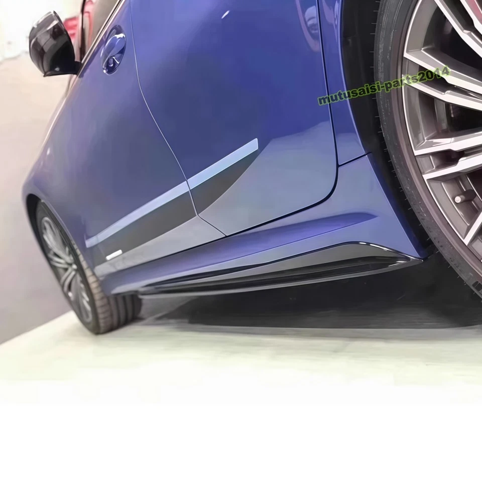 Gloss BLK Side Skirt For 19-25 BMW G20 M Sport M340i Extension Splitter MP Style - Image 4 of 4