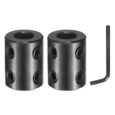 2 Pcs Shaft Coupling, 3/8" Bore 3/4" OD 1" Length with Hex Wrench 4 Screws 