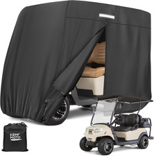 600D Waterproof Golf Cart Cover, Universal Heavy Duty Large 4-Seater Golf Cart R