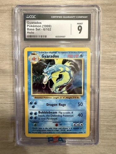 1999 Pokemon Gyarados CGC 9 Mint Holo #6 Base Set