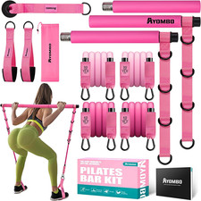 Kit Barra Pilates con Bandas de Resistencia, Equipo de Entrenamiento Pilates